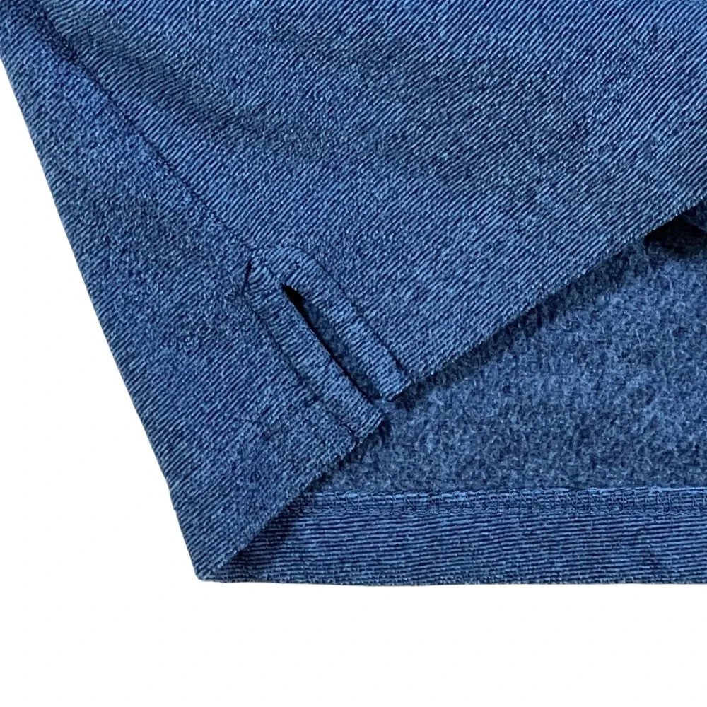Crown‎ & Ivy Quarter Zip Pullover Mens XL Blue Heathered Fleece Preppy Coastal